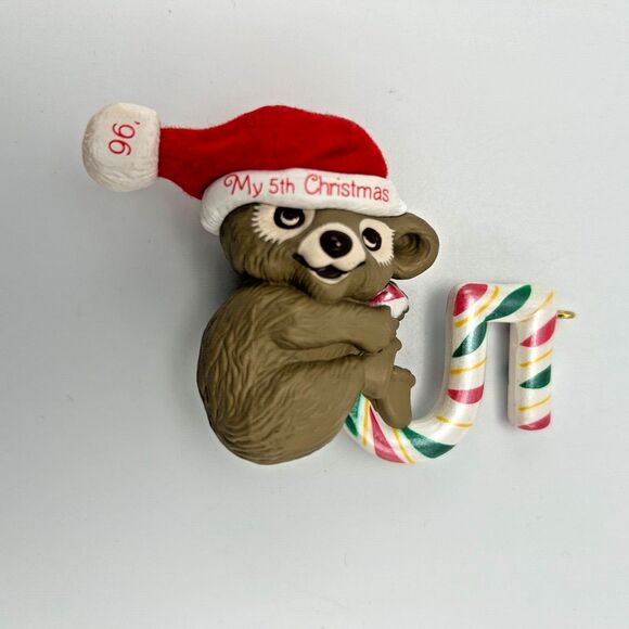 VINTAGE 1996 Hallmark Keepsake Ornament- Baby's Fifth 5th Christmas- Koala Bear - Picture 2 of 11